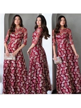 Maniju Lulus Medium Winter Gown Bridesmaid Maid Honor Prom Wedding Guest Dress